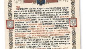 Traktat pokojowy podpisany po III powstaniu śląskim, 1922 r. fot. AAN